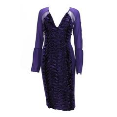 TOM FORD for GUCCI F/W 2004 PURPLE VELVET DRESS