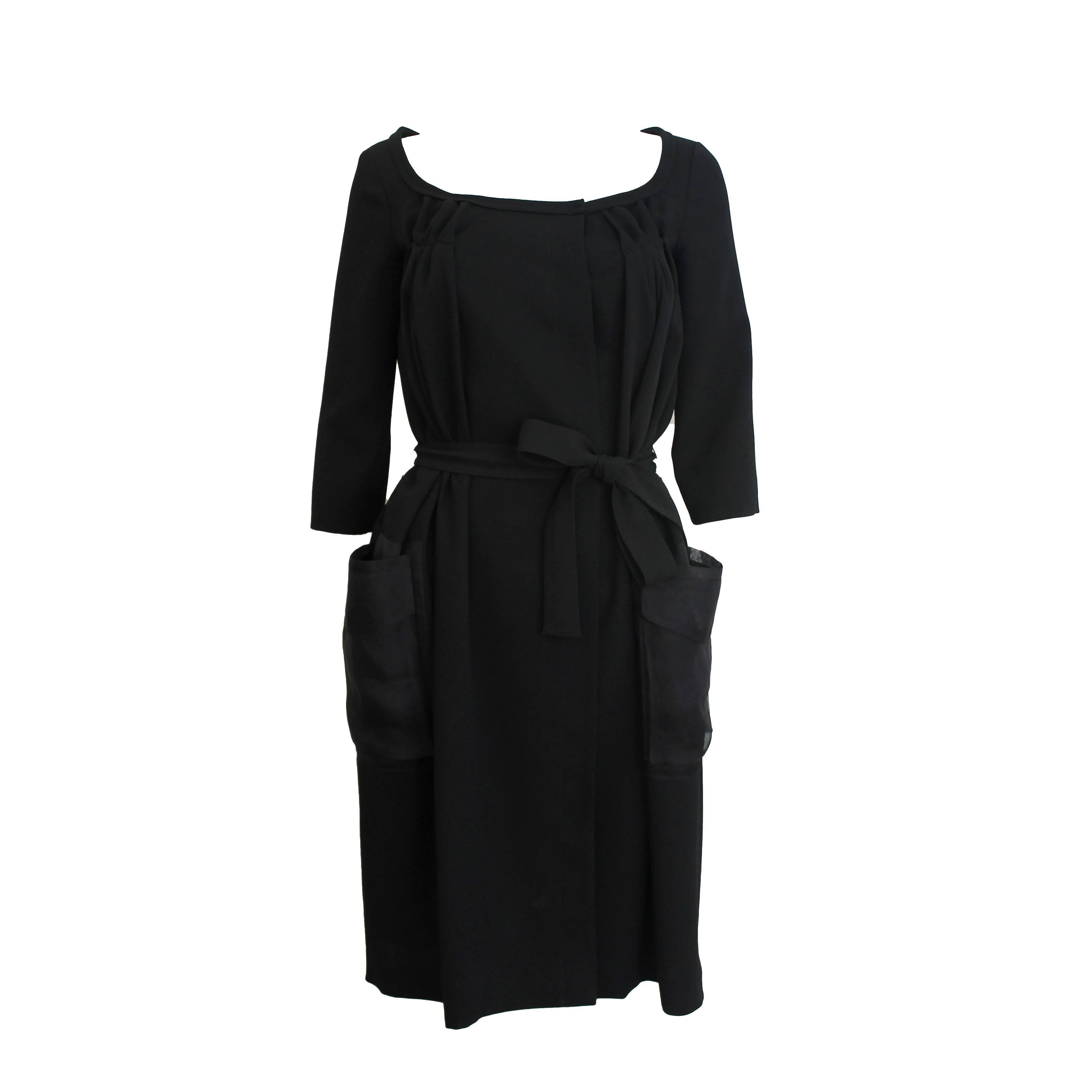 Christian Dior Black Dress with Sheer Pockets