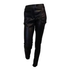 Givenchy Black Leather Pants Size 38 (6)