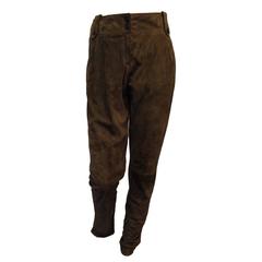 Christian Dior Olive Suede Pants
