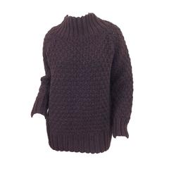 Aubergine cashmere basket weave The Row sweater    Size S