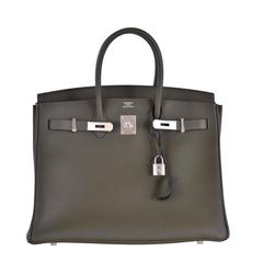 HERMES BIRKIN BAG 35CM VERT OLIVE FABULOSITY PHW JaneFinds