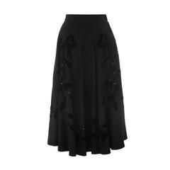 1950s Janet Cotton Velvet Applique Skirt 12