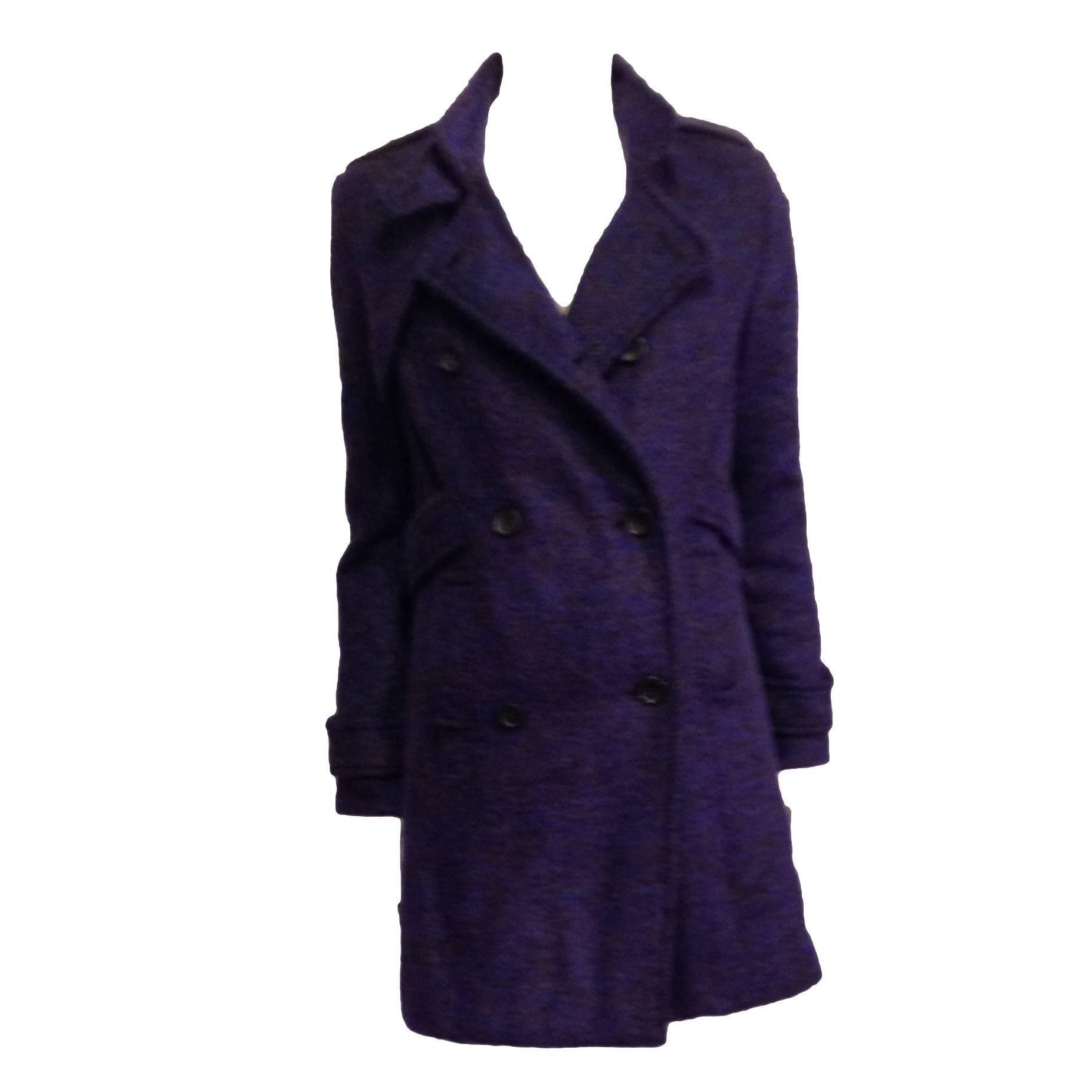 Proenza Schouler Royal Purple Tweed Coat Size 4
