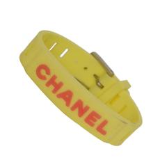 Chanel Vintage '99 Yellow Rubber Watch Band Bracelet