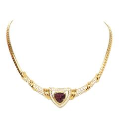 Christian Dior Purple & Gold Choker Necklace