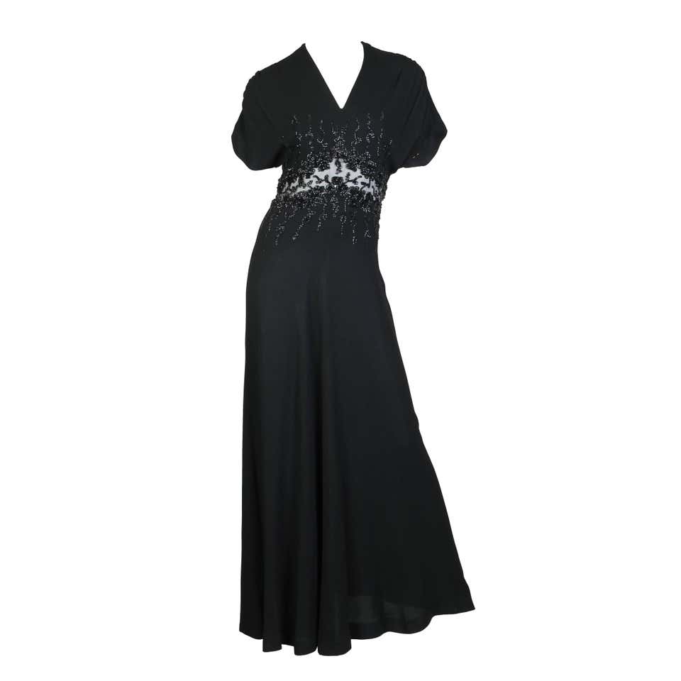 Sequined Jean Carol 1930s Gown at 1stDibs