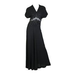 Vintage Sequined Jean Carol 1930s Gown