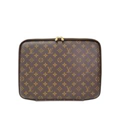 Louis Vuitton Monogram Canvas Laptop Carry Case Tech Accessory