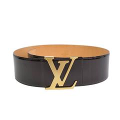 Louis Vuitton Gold LV Vernis Patent Leather Belt