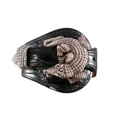 KIESELSTEIN-CORD Sterling Silver .925 Alligator Buckle Bracelet