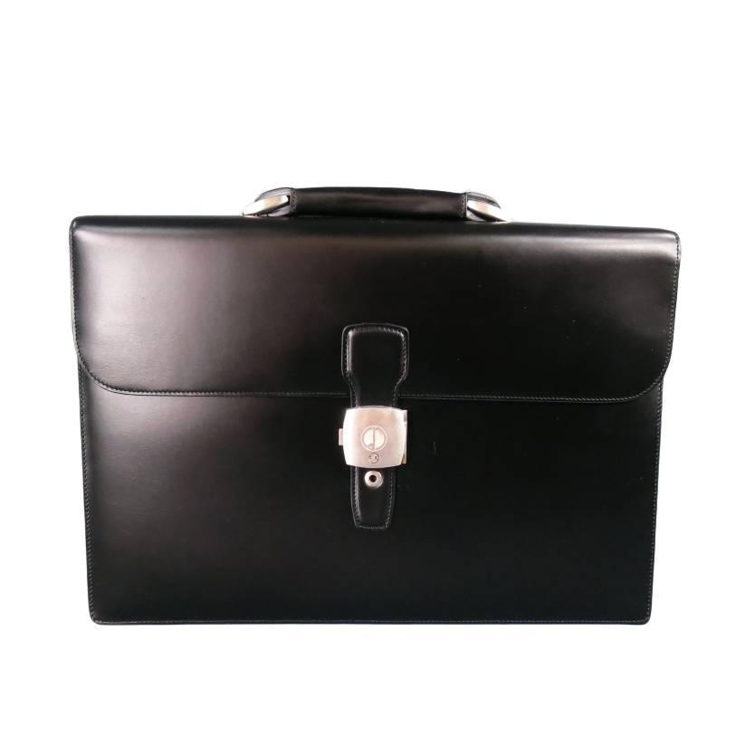 DUNHILL Black Leather Brand New Deadstock Vintage Shoulder Strap