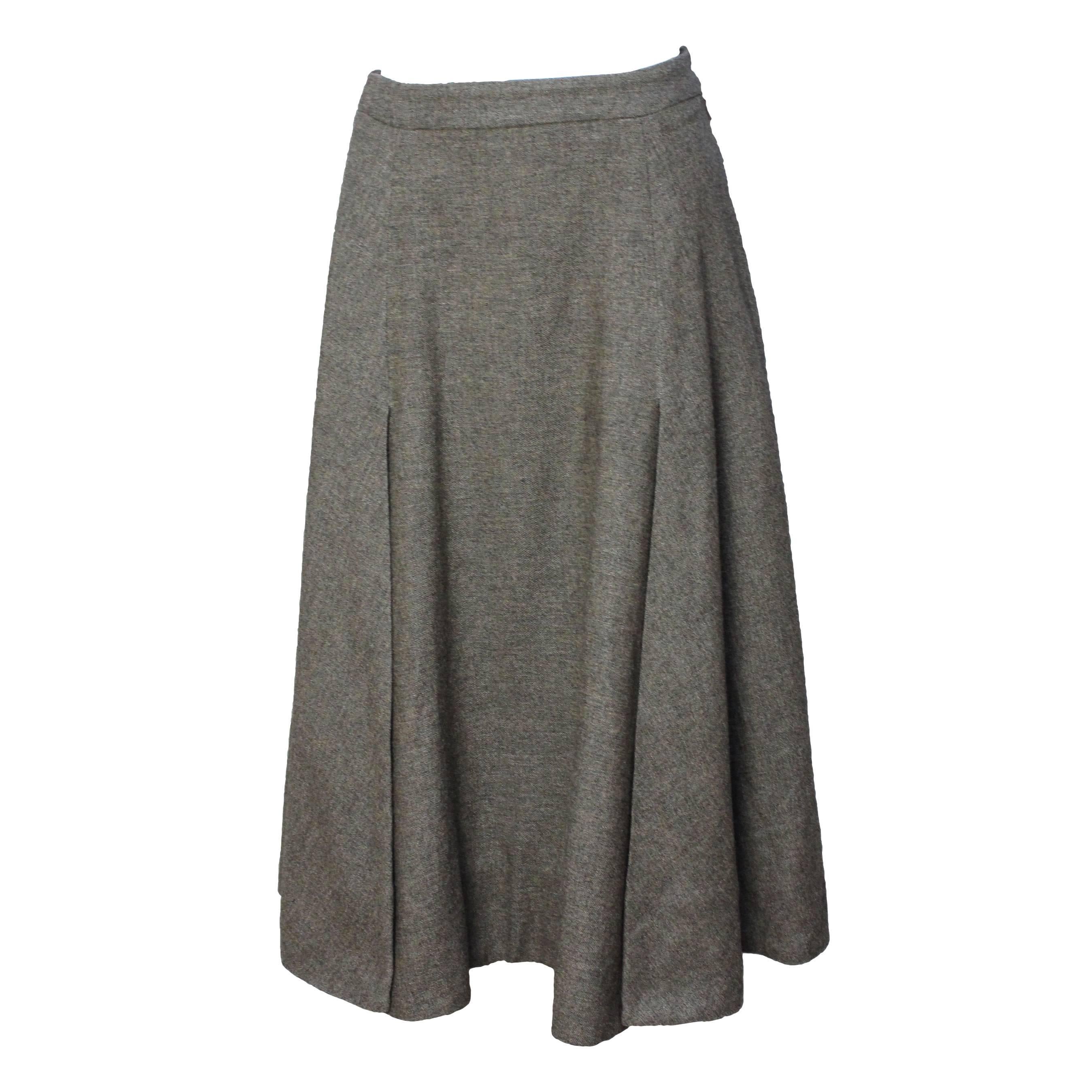 Miguel Adrover Early 90s Full Wool Skirt For Sale