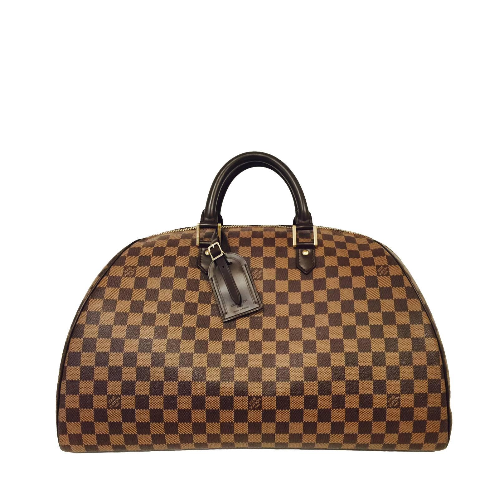 Louis Vuitton Damier Ebene Coated Canvas Ribera Weekender GM