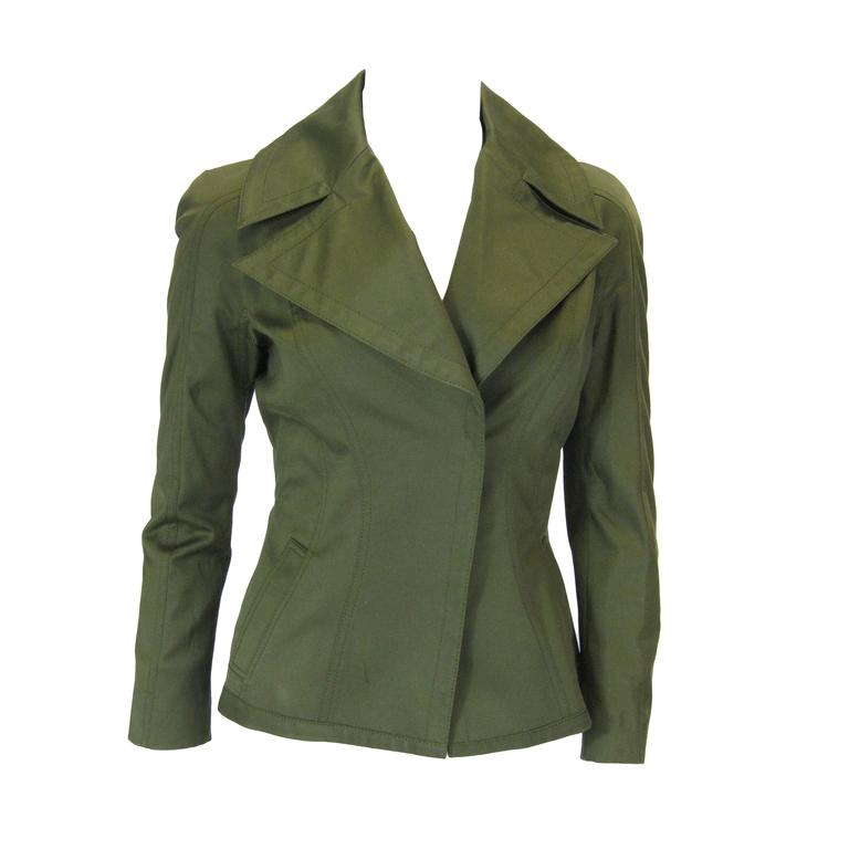 Green fitted jacket Clearance