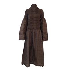 Vintage Issey Miyake Taupe Silk Gown