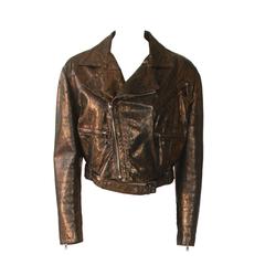 Gianni Versace Leather Biker Jacket Fall 1994