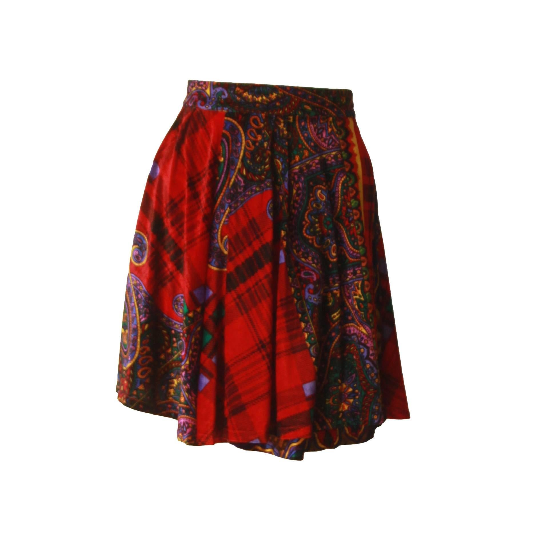 Gianni Versace Printed Skirt Fall 1993 For Sale