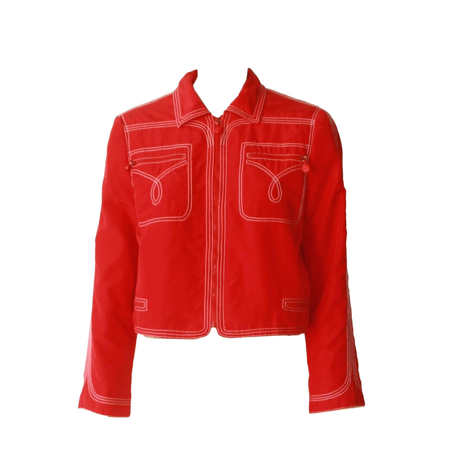Gianni Versace Silk Short Jacket Spring 1995 For Sale