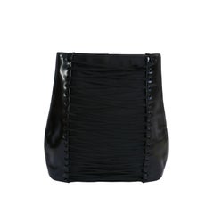 Jean Paul Gaultier Black Patent Iconic Corset Shoulder Bag