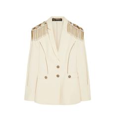 Versace Embellished silk-crepe blazer