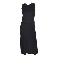 Gianni Versace Black Knit Crop Tank Top and Midi Skirt