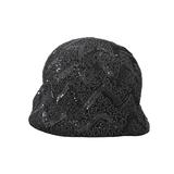 Bonwit Teller Black Beaded Hat