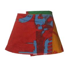 Stephen Sprouse 1998 Andy Warhol Collection Velcro Micro Mini Wrap Skirt