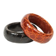 Chic Alligator Bangles by Bottega Veneta