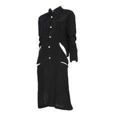 Yohji Black Cut Out Shirt Dress 