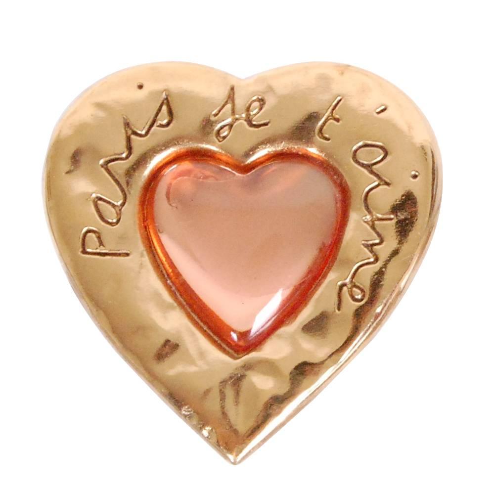Yves Saint Laurent Paris je t'aime Broche coeur