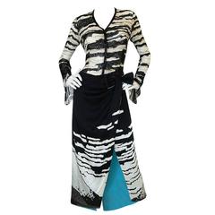 1996 Hanae Mori Haute Couture Beaded Silk Dress 9