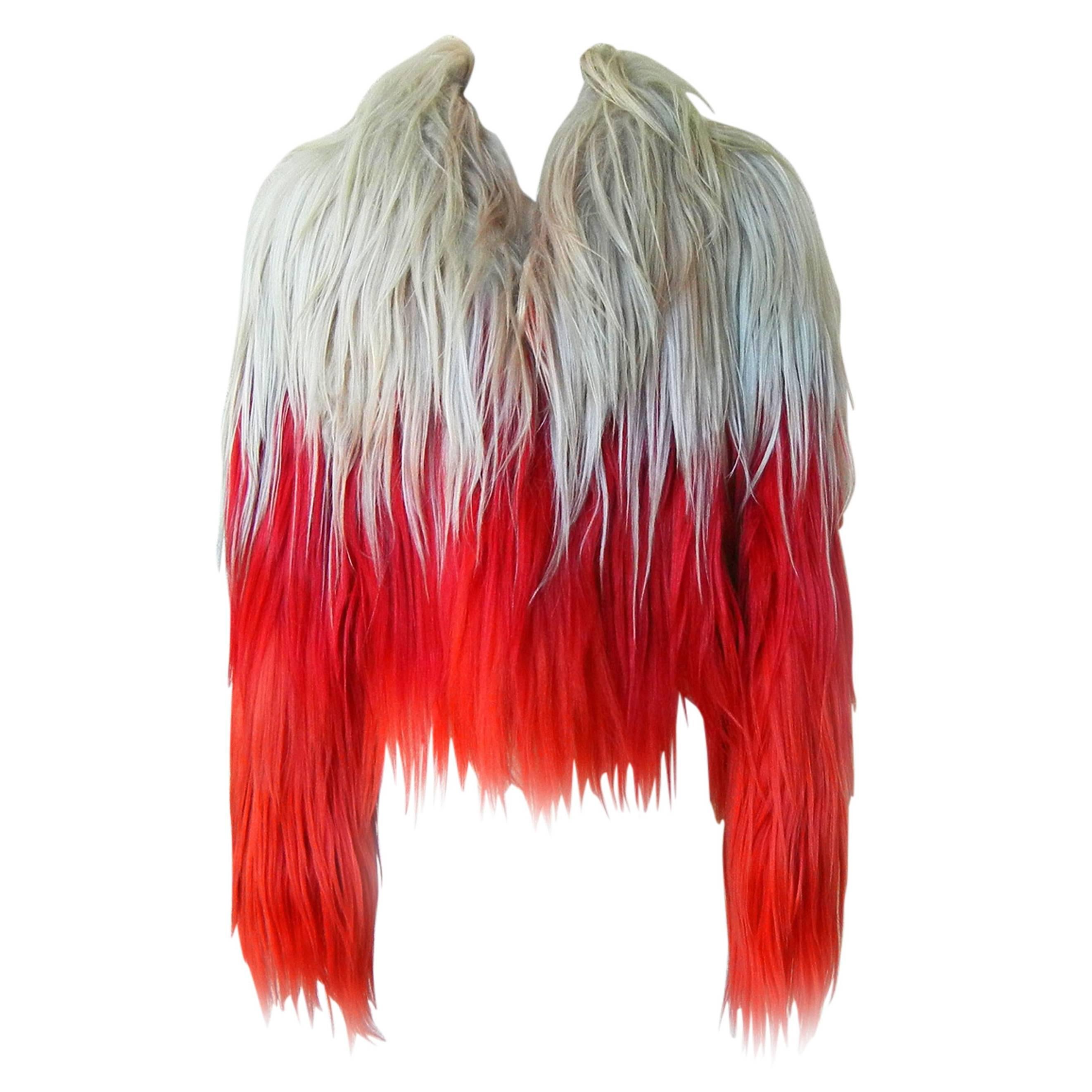 NWT $18K Tom Ford Ad Campaign Bergdorf Red Ombre Fur Store Sellout Jacket