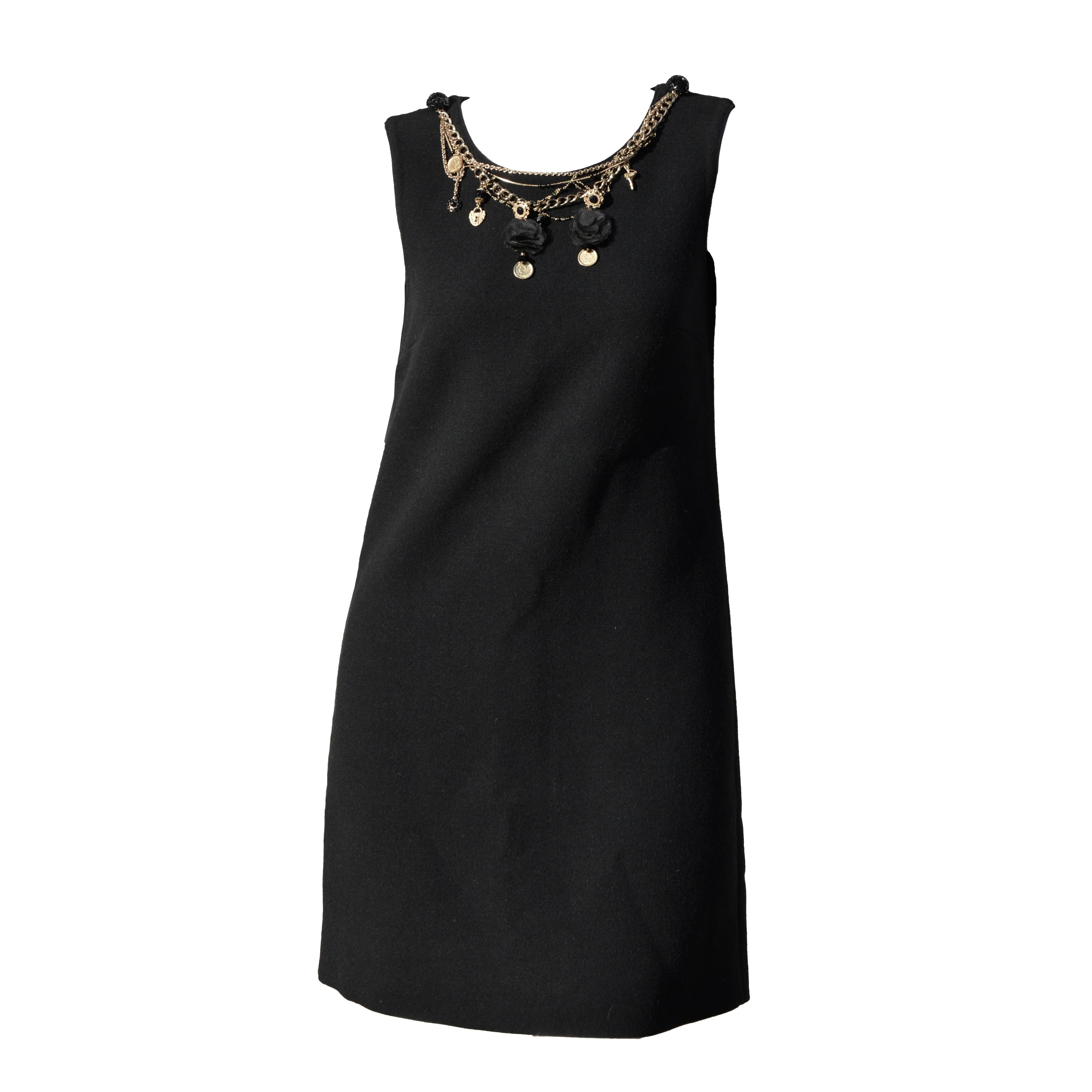 Timeless Dolce & Gabbana "little black dress" with Multiple Charms For Sale