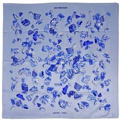Magnifique écharpe en soie Mineraux d'Hermès