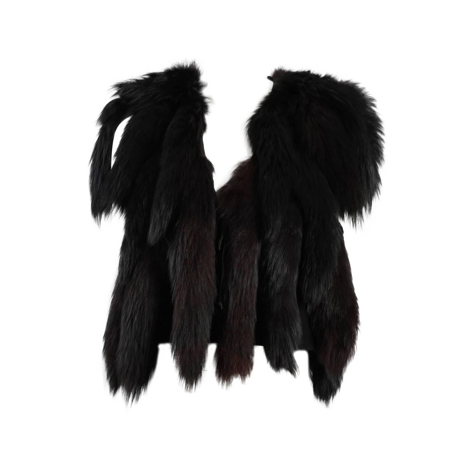 Don Kline Fox Tail Fur Fringed Gilet / Vest For Sale