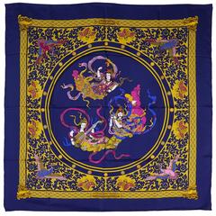 Splendido foulard in seta di Hermes Nikko