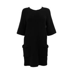 Chanel AW 2006 Black Angora Knit Dress