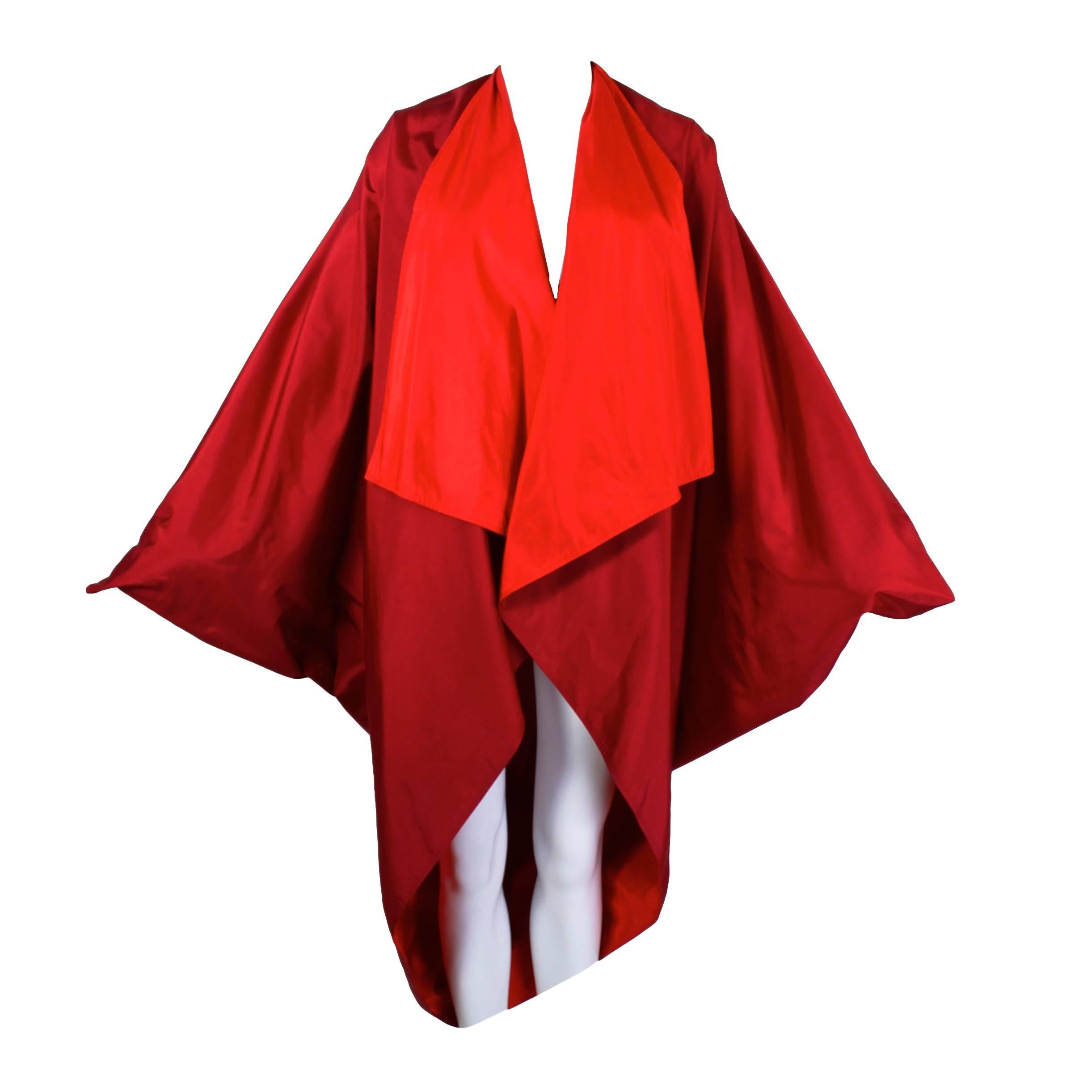 1980s Reversible Colorblock Cocoon Cape For Sale