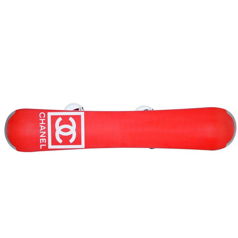 Chanel Vintage Red/White Snowboard Decor Piece Mint Circa '00 at 1stDibs