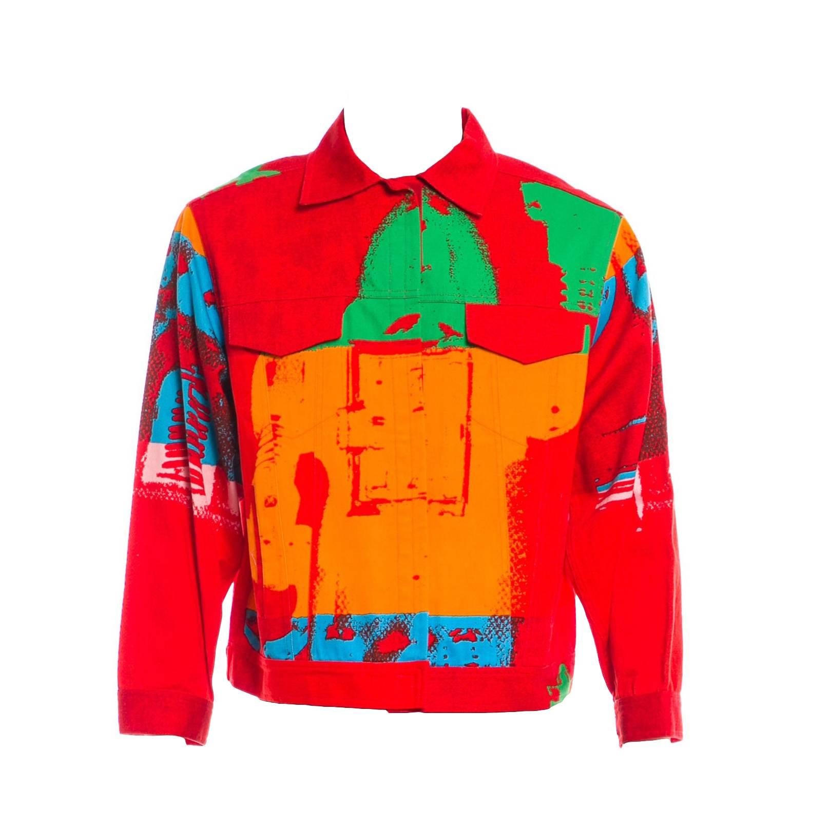 Stephen Sprouse Herren Andy Warhol Denim Jacke