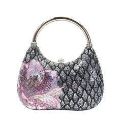 Judith Leiber Floral Minaudiere Evening Bag