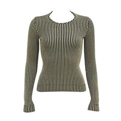 Jean Muir lurex rib knit body-con sweater, c. 1970s 10