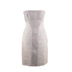 VERSACE Italian Gray Wool Blend BUSTIER DRESS 2007 Fall Collection Sz 40 IT 11