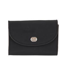 GUCCI Italian Retro Black Fabric CLUTCH Handbag PURSE Evening Bag w/ Chain