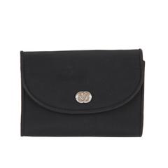 GUCCI Italian Vintage Black Fabric CLUTCH Handbag PURSE Evening Bag w/ Chain