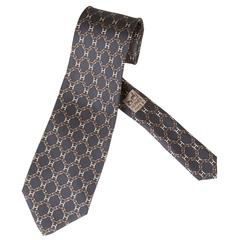 Vintage Silk Hermes H Tie