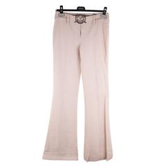 VERSACE Pink Stretch Wool TROUSERS Pants MEDUSA 2005 Fall Collection Sz 40 IT 4