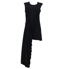 Early Comme des Garcons black asymmetric jumpsuit, c. 1980s