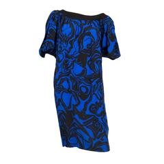 1980s Saint Laurent Printed Silk Dress 3